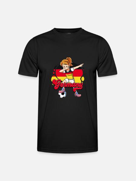 Deutschland Fußball - Männer Funktions-T-Shirt - Schwarz