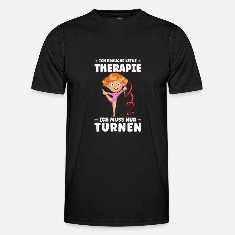 Turnen Mädchen Turnerin Geschenk - Männer Funktions-T-Shirt - Schwarz