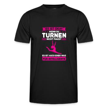 Turnen Mädchen Turnerin Geschenk - Männer Funktions-T-Shirt - Schwarz - Vorne - AI Model Male 178 dark (178cm)
