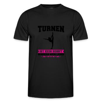 Turnen Mädchen Bodenturnen Geschenk - Männer Funktions-T-Shirt - Schwarz - Vorne - AI Model Male 178 dark (178cm)