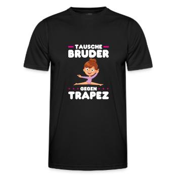 Turnen Mädchen Bodenturnen Geschenk - Männer Funktions-T-Shirt - Schwarz - Vorne - AI Model Male 178 dark (178cm)
