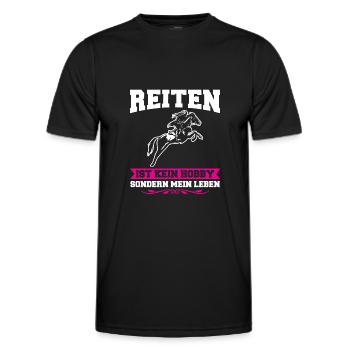 Reiten Mädchen Reiterhof Geschenk - Männer Funktions-T-Shirt - Schwarz - Vorne - AI Model Male 178 dark (178cm)