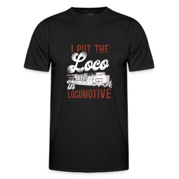 Freight Diesel Train Driver - Men's Functional T-Shirt - black - Front - AI Model Male 178 dark (178cm)