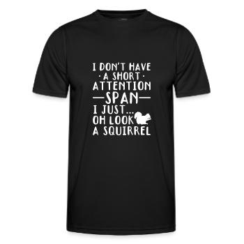 I don't have a short attention span... - Men's Functional T-Shirt - black - Front - AI Model Male 178 dark (178cm)