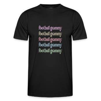 Football Grammy Grandma Of Football Player Grammy - Men's Functional T-Shirt - black - Front - AI Model Male 178 dark (178cm)