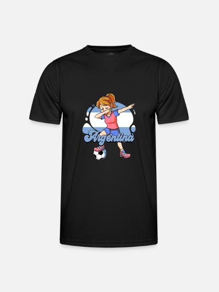 Argentinien Fußball - Männer Funktions-T-Shirt - Schwarz