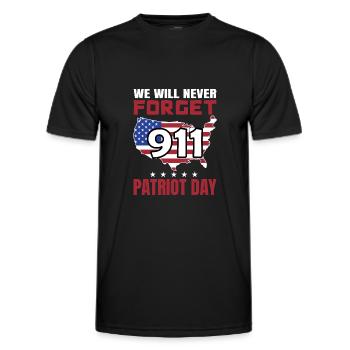 Patriot Day 9 11 USA Amerika - Männer Funktions-T-Shirt - Schwarz - Vorne - AI Model Male 178 dark (178cm)