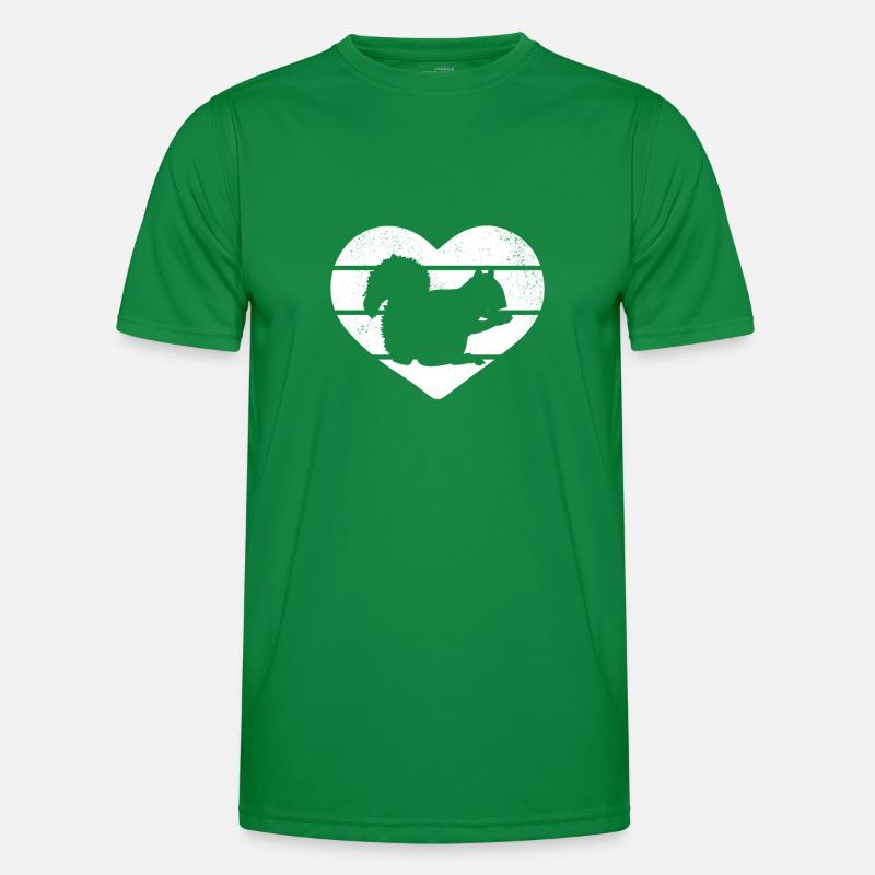 Eichhörnchen-Herz Eichhörnchen-Liebhaber Männer Funktions-T-Shirt