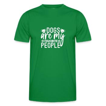 Les chiens sont mes personnes préférées - T-shirt sport Homme - vert - Devant - AI Model Male 178 dark (178cm)