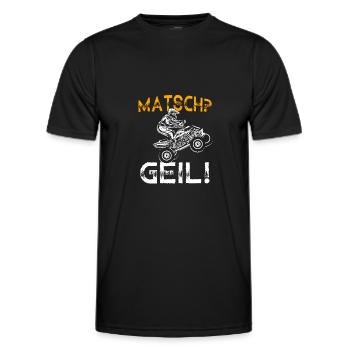 Quad Bike Biker Quad Zubehör Quad Geschenk Matsch - Männer Funktions-T-Shirt - Schwarz - Vorne - AI Model Male 178 dark (178cm)