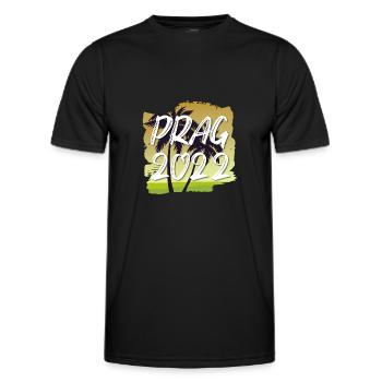 Prague 2022 - Men's Functional T-Shirt - black - Front - AI Model Male 178 dark (178cm)