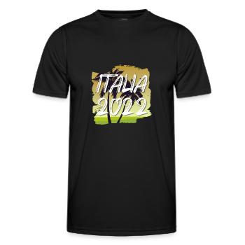 Italia 2022 - Men's Functional T-Shirt - black - Front - AI Model Male 178 dark (178cm)