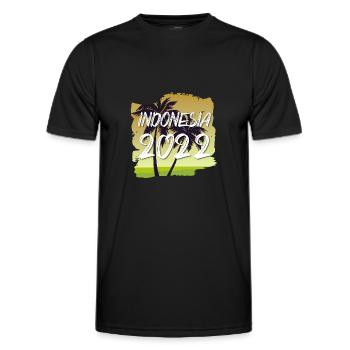 Indonesia 2022 - Männer Funktions-T-Shirt - Schwarz - Vorne - AI Model Male 178 dark (178cm)