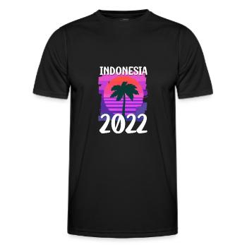 Indonesia 2022 - Men's Functional T-Shirt - black - Front - AI Model Male 178 dark (178cm)