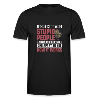 Drache Drachen Design Fabelwesen Phantasie - Männer Funktions-T-Shirt - Schwarz - Vorne - AI Model Male 178 dark (178cm)
