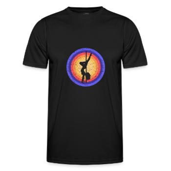 Pole Dance Girls Silhouette Pole Dancer Pole - T-shirt sport Homme - noir - Devant - AI Model Male 178 dark (178cm)