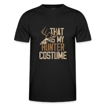 Chasseur de cerfs Buck Halloween - T-shirt sport Homme - noir - Devant - AI Model Male 178 dark (178cm)