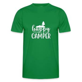 Glückliche Camper Wandershirt - Männer Funktions-T-Shirt - Kelly Green - Vorne - AI Model Male 178 dark (178cm)