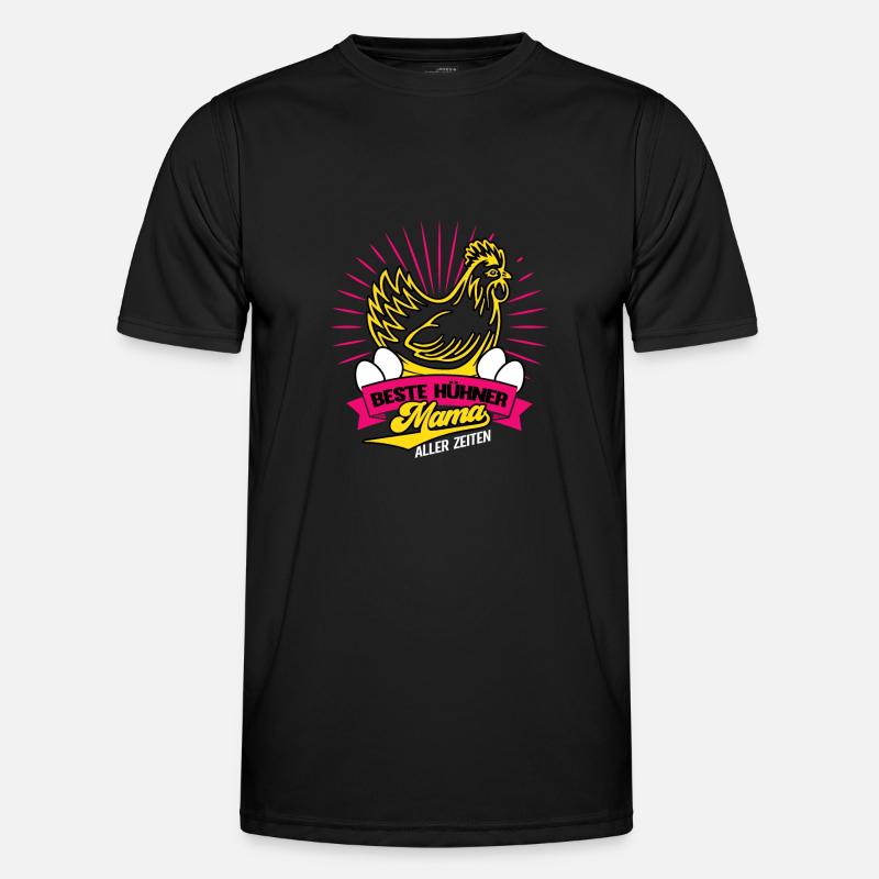 Huhn Hühner Flüstererin - Männer Funktions-T-Shirt - Schwarz