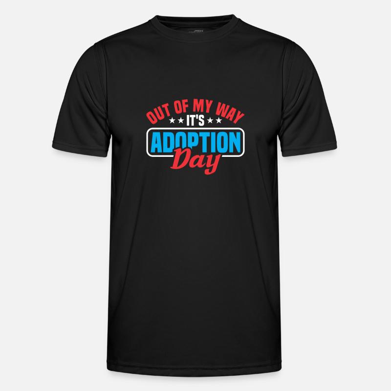 Adoptiert Adoptien Pflegevater Pflegemutter - Männer Funktions-T-Shirt - Schwarz