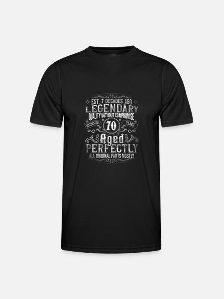 Legendarisk 70 år gammel gave til 70 års fødselsdag - Funktionsshirt til herrer - sort