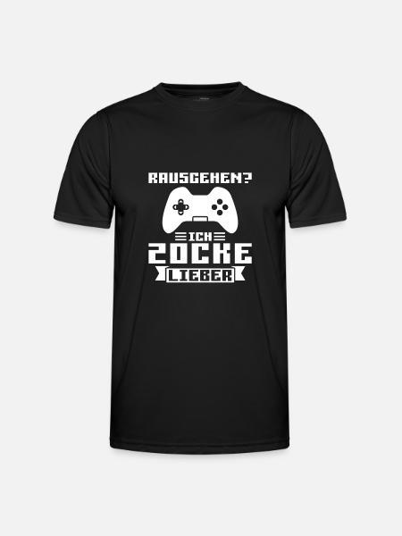 Gaming Zocken Gamer Geschenk - Männer Funktions-T-Shirt - Schwarz