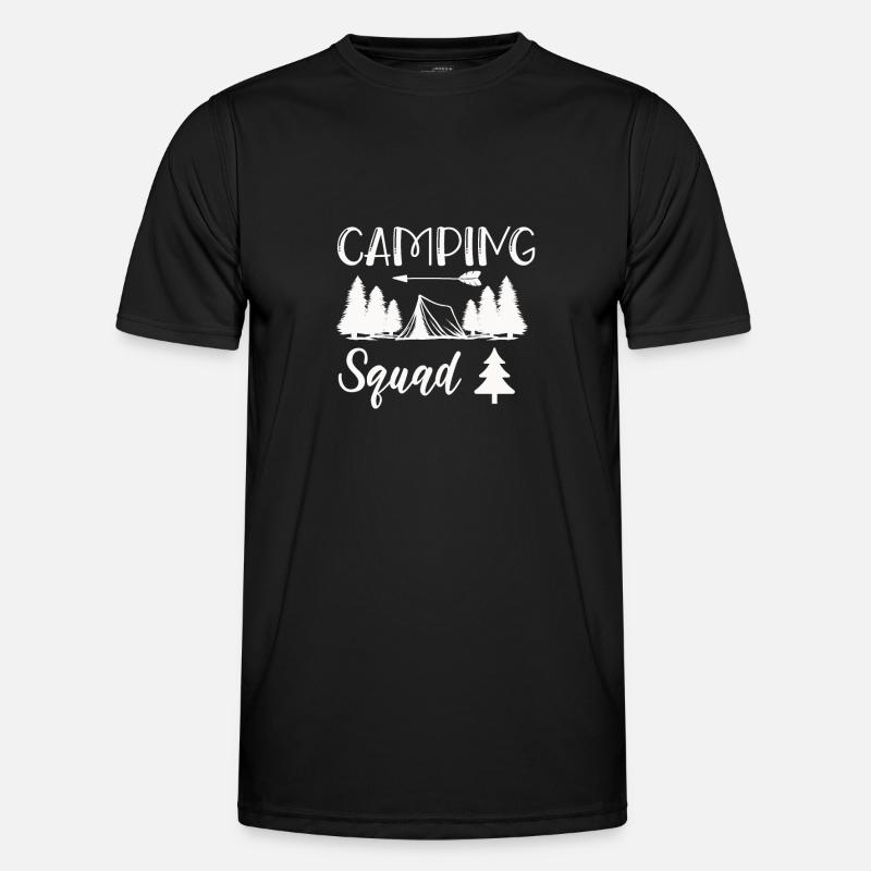 Camping Kader Wandershirt - Männer Funktions-T-Shirt - Schwarz