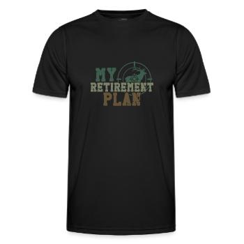 Chasseur de cerfs à la retraite - T-shirt sport Homme - noir - Devant - AI Model Male 178 dark (178cm)
