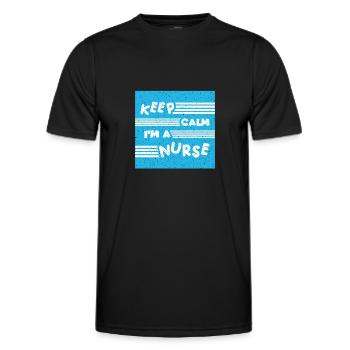 INFIRMIÈRE Infirmière - T-shirt sport Homme - noir - Devant - AI Model Male 178 dark (178cm)