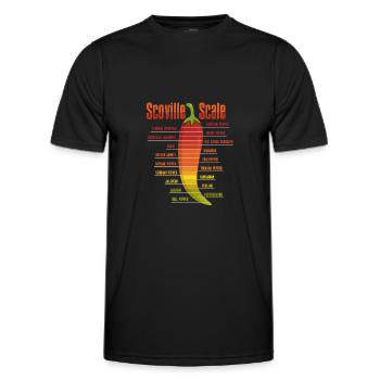 Scoville-Skala Habanero-Chili-Liebhaber - Männer Funktions-T-Shirt - Schwarz - Vorne - AI Model Male 178 dark (178cm)