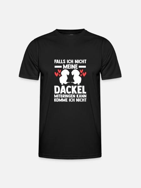 Dackel Hund Hundeliebhaber Geschenk - Männer Funktions-T-Shirt - Schwarz