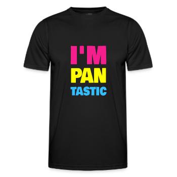 I'm Pan Tastic Pansexual LGBT Pride Pan - Men's Functional T-Shirt - black - Front - AI Model Male 178 dark (178cm)