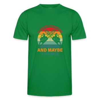 Tronçonneuse Sculpture Menuiserie Menuiserie - T-shirt sport Homme - vert - Devant - AI Model Male 178 dark (178cm)