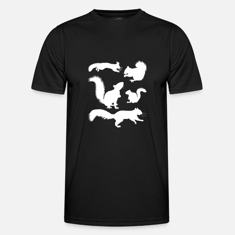 Squirrel, cute squirrel lover, - Men's Functional T-Shirt - black