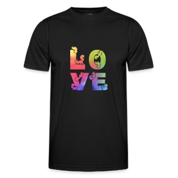 Écureuil Amour Écureuils Mignon Écureuil - T-shirt sport Homme - noir - Devant - AI Model Male 178 dark (178cm)