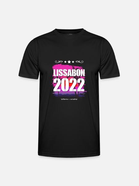 Lissabon 2022 - Männer Funktions-T-Shirt - Schwarz