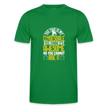 Clydesdale Equestrian Sport Cold Blood Horse Scotland - Men's Functional T-Shirt - kelly green - Front - AI Model Male 178 dark (178cm)