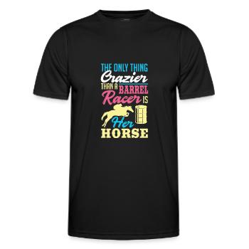 Lustige Pferderennen Pferderennen Geschenkidee - Männer Funktions-T-Shirt - Schwarz - Vorne - AI Model Male 178 dark (178cm)