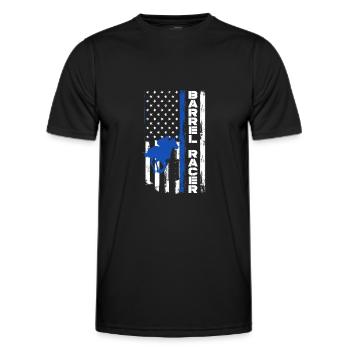 Lustige Pferderennen Pferderennen Geschenkidee - Männer Funktions-T-Shirt - Schwarz - Vorne - AI Model Male 178 dark (178cm)