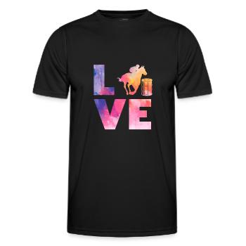 Lustige Pferderennen Pferderennen Geschenkidee - Männer Funktions-T-Shirt - Schwarz - Vorne - AI Model Male 178 dark (178cm)