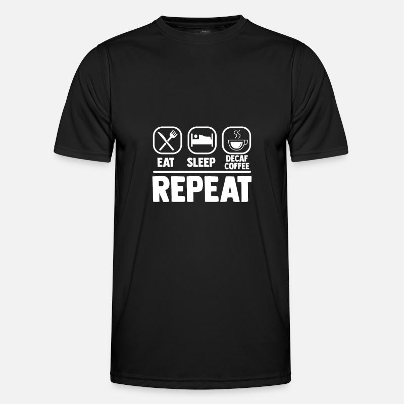 Decaf Coffee - Decaffeinated - Men's Functional T-Shirt - black