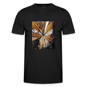 flower - Men's Functional T-Shirt - black - Front - AI Model Male 178 dark (178cm)