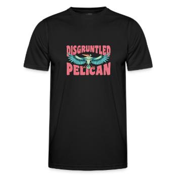 Pelican Pelicans Birds Waterfowl - Men's Functional T-Shirt - black - Front - AI Model Male 178 dark (178cm)