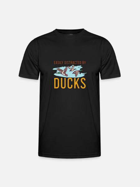 Entenjagd Entenjäger Vogeljagd - Männer Funktions-T-Shirt - Schwarz