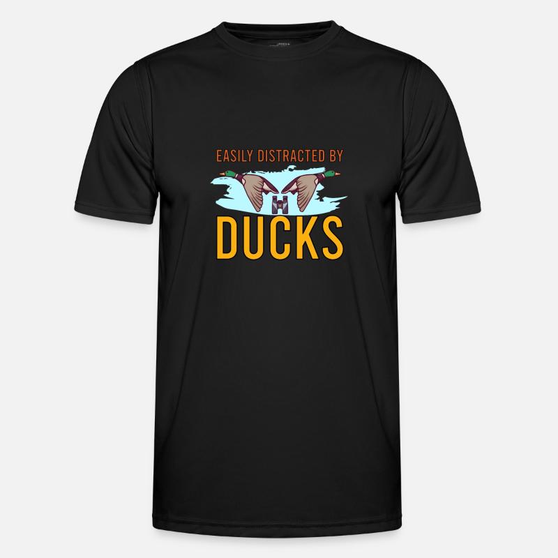 Entenjagd Entenjäger Vogeljagd - Männer Funktions-T-Shirt - Schwarz