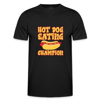 Champion de la consommation de hot-dogs 5 - T-shirt sport Homme - noir - Devant - AI Model Male 178 dark (178cm)