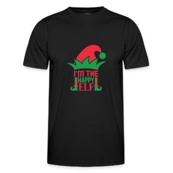 Je suis le joyeux elfe norvégien - T-shirt sport Homme - noir - Devant - AI Model Male 178 dark (178cm)