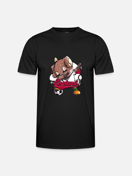 England Fußball - Männer Funktions-T-Shirt - Schwarz