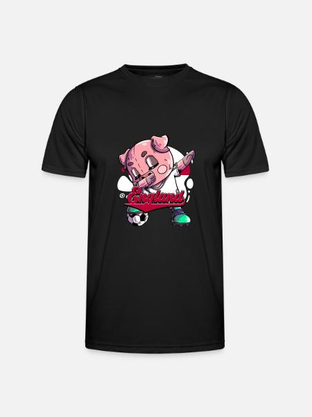 England Fußball - Männer Funktions-T-Shirt - Schwarz