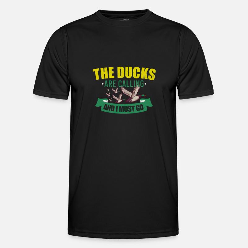 Entenjagd Entenjäger Vogeljagd - Männer Funktions-T-Shirt - Schwarz